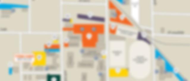 a blurred photo of Carroll University's parking lot map.